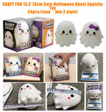 24 Pack 13.5*13cm Halloween Crazy Fun Ghost Squishy Toys TPR Soft Stress Relief Sensory Toys_GGblanks