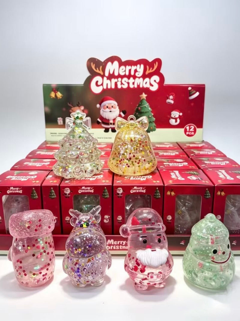 72 Pack Christmas Glitter Maltose Squishy Toys Sets Slow Rising Squishy Mystery Box_GGblanks