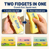 72 Pack 13*4cm 4oz Crunchy Butter Squishy Crispy Butter Stick Squishy Toys low Rising Squeeze Fidget Toy_GGblanks