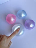 60 Pack 6cm Pearly Shimmer Style Coconut Oil Squishy No-Rebound Moldable Fidget Stress Ball_GGblanks