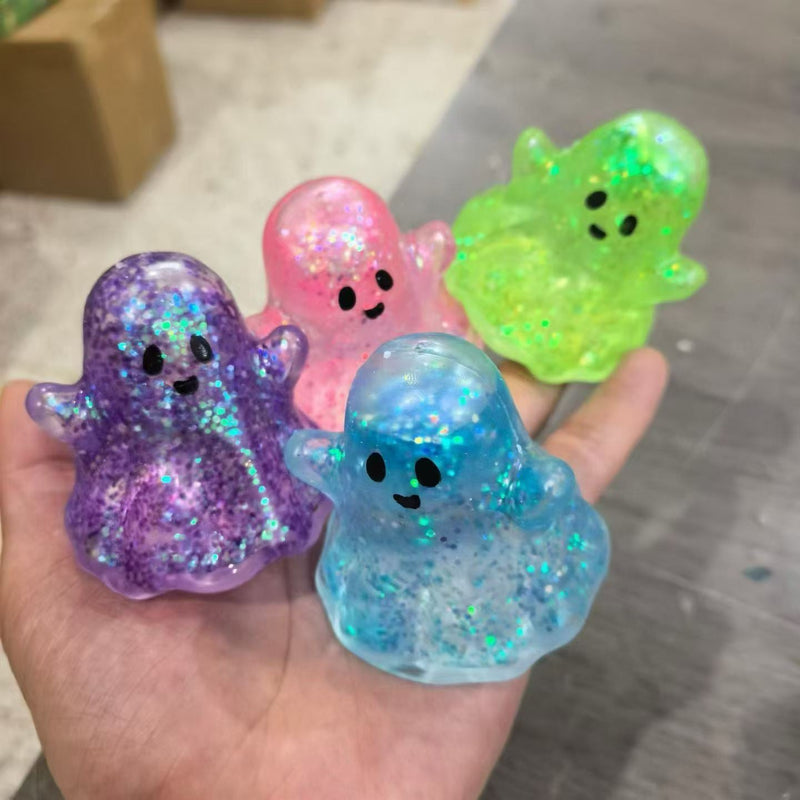 72 Pack NeeDoh Halloween Pumpkin Bat Ghost Squishy Toys Sets Maltose Slow Rebound Squish Adults Fidget Toys_GGblanks