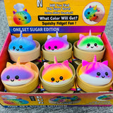 72 Pack Gradient Color Unicorn Steamed Bun Squishy Soft Slow Rebound Kawaii Bao Squeeze Toy Tactile Sensory Fidget Toy for Autism ADHD Kids Calming Gift_GGblanks