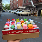 Christmas 24 Days Countdown Calendar Squishy Toys Mini Desk Fidget Squishy Christmas Squishy Toys Advent Calendar_GGblanks