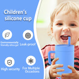 84 Pack China RTS 8oz lightweight 100% premium silicone kids stanley tumblers with leakproof straws_GGblanks