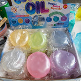 60 Pack 6cm Pearly Shimmer Style Coconut Oil Squishy No-Rebound Moldable Fidget Stress Ball_GGblanks
