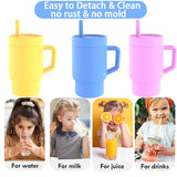 84 Pack China RTS 8oz lightweight 100% premium silicone kids stanley tumblers with leakproof straws_GGblanks