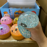 72 Pack 8.5cm Beads Glitter Dumpling Squishy Stress Relief Fidget Toys for Kids_GGblanks