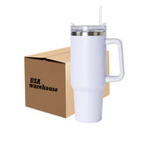 China RTS_40oz Sublimation Blanks White Color Travel Mug With Handle_GGblanks