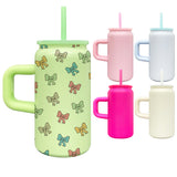 25 Pack 16oz Stainless Steel Can with Handle Hot Pink White Blue Green Mugs for Blank Sublimation Kids_GGblanks