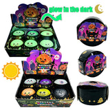 72 Pack Halloween Maltose Slow Rising Glow In The Dark Sugar Dumpling Squishy Stress Relief Fidget Toys for Kids_GGblanks