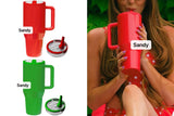 20 Pack 40oz Glossy Christmas Red Green H5.0 Tumblers for Laser Engraving_GGblanks