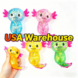 96 Pack Axolotl Squishy Stress Relief Toy Glitter Fidget Toys Cute Malt Sugar Axolotl Toy Fidget Toys Adults Fidget Toys for Kids Youth Adult_GGblanks
