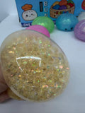 72 Pack 8.5cm Beads Glitter Dumpling Squishy Stress Relief Fidget Toys for Kids_GGblanks