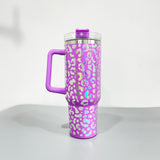 20 Pack 40oz Holographic Print Leopard Travel Quencher Tumblers 3 colors Mixed_GGblanks