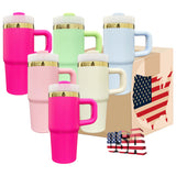 25 Pack USA Warehouse 14oz Stanley Look Kids Quencher Tumbler Home Bottle_GGblanks