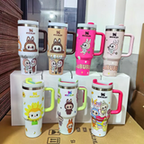 40oz LABUBU Cartoon Pattern Designs Stainess Steel Quencher Tumbler_GGblanks