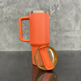 20 Pack USA Presale Copper Plating Maple Leaf Red powder Coated H2.0 40oz Tumbler Fall Orange Coral Tumblers_GGblanks