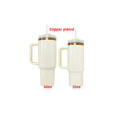 China RTS_30oz H2.0 Deco-Collection-style powder coating Gold & Copper plated Tumblers 25pcs 30GLODCOPPERB_GGblanks