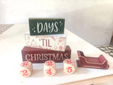 80 Sets New Christmas wooden ornaments 4-piece set calendar farmhouse dining table centerpiece tiered tray decorations_GGblans