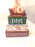 80 Sets New Christmas wooden ornaments 4-piece set calendar farmhouse dining table centerpiece tiered tray decorations_GGblans