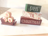 80 Sets New Christmas wooden ornaments 4-piece set calendar farmhouse dining table centerpiece tiered tray decorations_GGblans
