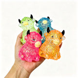 72 Pack Glitter Highland Cow Squishy Toy sugar Maltose Filled Slow Rising Stress Relief Fidget Sensory Toy squishy Squeeze Toys_GGblanks