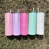 20oz Skinny Straight Shimmer Tumblers for Sublimation_GGblanks