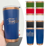 25 Pack USA Presale Powder Coated Colored Copper Plated 20oz Tumbler Cups with Magnetic Sliding Lid_GGblanks