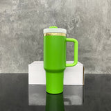 20 Pack USA Warehouse Mirror Gold Plated Christmas Green Powder Coated H2.0 40oz Tumblers with Grinch Laser_GGblanks