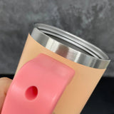 1PC Sample 20oz Kids 5 Colors Matt Macaron Double Wall Stainless Steel Tumblers with Plastic Handle for Sublimation_GGblanks