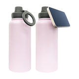1PC Sample 32oz Powder Coated Mirror Copper Plated Underneath Water Bottle with Magnetic Phone Holder for Laser Engraving_GGblanks