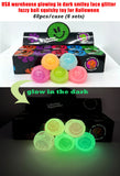 60 Pack Needoh Halloween Glowing in Dark Smiley Face Glitter Fuzzy Ball Squishy Stress Relief Fidget Toy for Kids_GGblanks