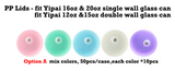 China RTS_Plastic lids for 16oz/20oz sublimation glass cans 16OZPPL50 - GGblanks