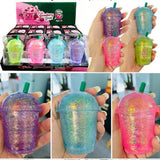 72 Pack Maltose Cute Glitter Needoh Drink Starbucks Squishy Stress Relief Fidget Toy with Gift Box for Kids_GGblanks