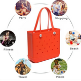 China RTS_Hot sale 2 Sizes Colorful Eva beach bag with hole fashion basket_GGblanks