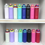 25 Pack 24/32oz Freesip Water Bottle Wholesale Stainless Steel Insulation Sippy Cup_GGblanks