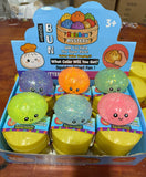72 Pack 8.5cm Pectin Glitter Dumpling Squishy Mystery Box Colorful Soft Squeeze Decompression Dumpling Squishy Toys with Steamer_GGblanks