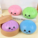 6 Pack Jumbo Soft Sensory Giant 25cm Dumpling Squishy Steamed Bun Stress Relief Fidget Toy with Mystery Blind Box for Kids_GGblanks