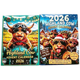25 Pack 2026 Highland Cow Christmas Advent Calendar 24‑Day Countdown Surprise Blind Box Gift Set for Kids_GGblanks