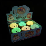 72 Pack 8.5cm Glow in Dark Soft Glitter Dumpling Squishy Stress Relief Rainbow Mystery Fidget Toys Blind Box_GGblanks