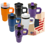 20 Pack 25 Pack Halloween 14oz/40oz Mirror Black Mirror Underneath Powder Coated Quencher Tumbler_GGblanks