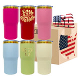 24 Pack 20oz Mirror Gold Staight Body Coffee Mugs with Leak Proof Slide Lids_GGblanks