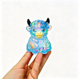 72 Pack Glitter Highland Cow Squishy Toy sugar Maltose Filled Slow Rising Stress Relief Fidget Sensory Toy squishy Squeeze Toys_GGblanks