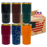 24 Pack 20oz Mirror Gold Staight Body Coffee Mugs with Leak Proof Slide Lids_GGblanks