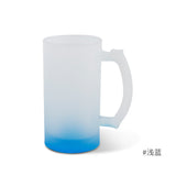 China RTS_16oz Color Frosted Blank Thermal Transfer Beer Glass Sold by Case - GGblanks