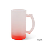 China RTS_16oz Color Frosted Blank Thermal Transfer Beer Glass Sold by Case - GGblanks