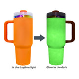 20 Pack Rainbow Plated 40oz Orange White Black Glowing Dark Tumbler for Halloween_GGblanks