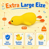 24 Pack Cute Jumbo Size 36*16.5cm Duck Squishy Stress Relief Fidget Toy for Kids_GGblanks