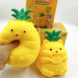 24 Pack Jumbo Pineapple Bear Squishy Fidget Toy Sensory Slow Rising Stress Ball Cute Fruit Bear Squeeze Toy_GGblanks