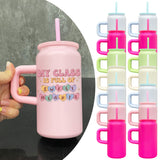 25 Pack 16oz Stainless Steel Can with Handle Hot Pink White Blue Green Mugs for Blank Sublimation Kids_GGblanks